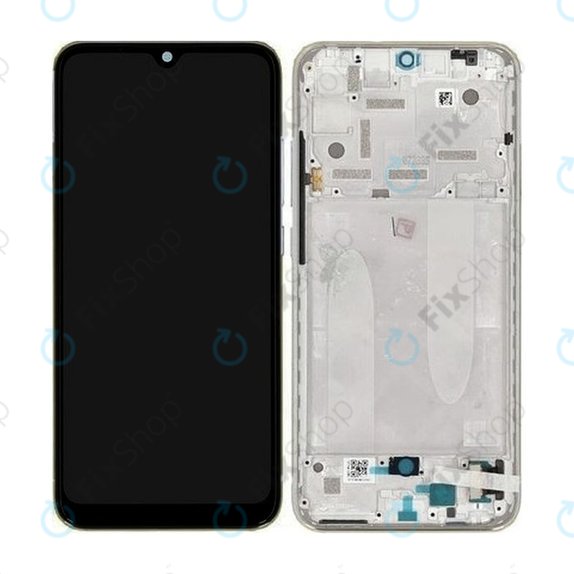Schermo per Xiaomi Mi A3, More than White, Vetro touch con cornice