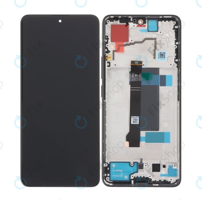 Schermo per Xiaomi Redmi Note 13 Pro 5G 2312DRA50C, Midnight Black, Vetro touch con cornice