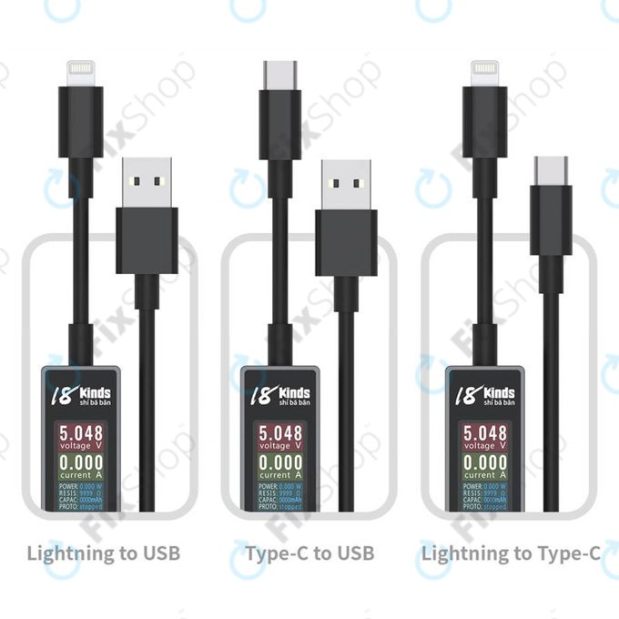 Cavo di ricarica con rilevamento intelligente da Lightning a USB-C, AV-Line