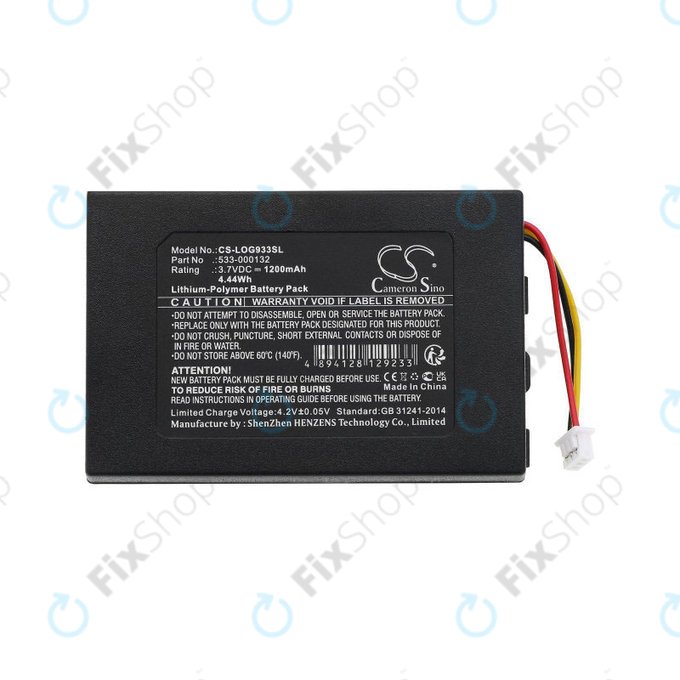 Batteria per Logitech G533, G933, 533-000132, Li-Pol, 3.7V, 1200mAh, HQ
