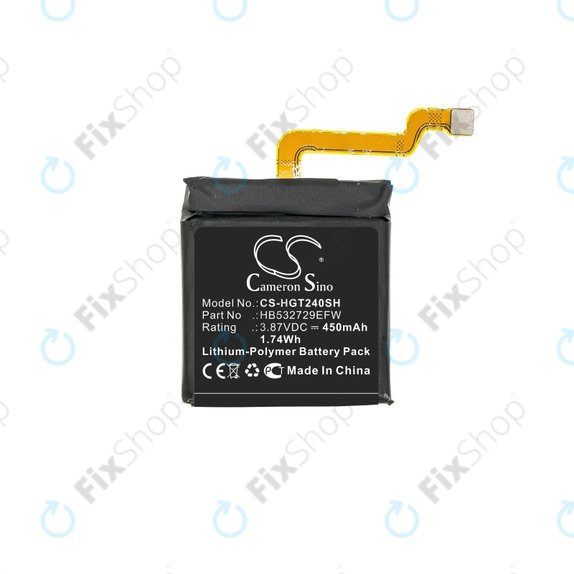 Batteria per Huawei Watch 3, GT2 Pro, 450mAh, Li-Pol, 3.87 V, HB532729EFW, HQ