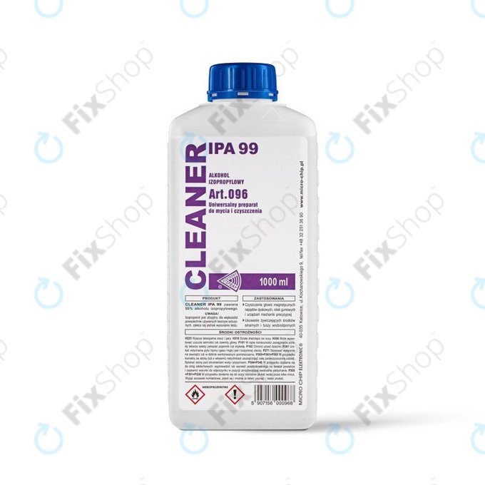 Alcool isopropilico 99%, 1000 ml, Cleanser IPA