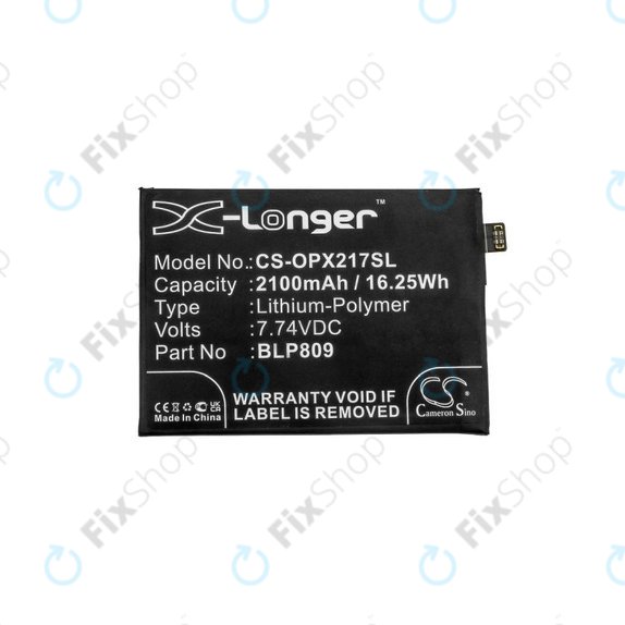 Batteria per Realme Q2 Pro RMX2173, GT Master 5G RMX3363, BLP809, 2100mAh, HQ