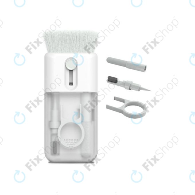 Kit di spazzole multifunzione con panno ed estrattore per tasti 6in1