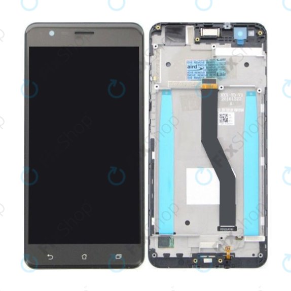 Schermo per Asus Zenfone 3 Zoom S ZE553KL (Z01HDA), Navy Black, Vetro touch con cornice, 90AZ01H3-R20020, 90AZ01H3-R20010, Genuine Service Pack