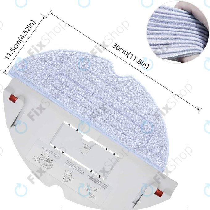 Panno lavapavimenti, 2 pz., Microfibra per Xiaomi Roborock S7, S7+, S7 MaxV, S7 MaxV Ultra, S7 Pro Ultra, S8, S8+, T7S Plus