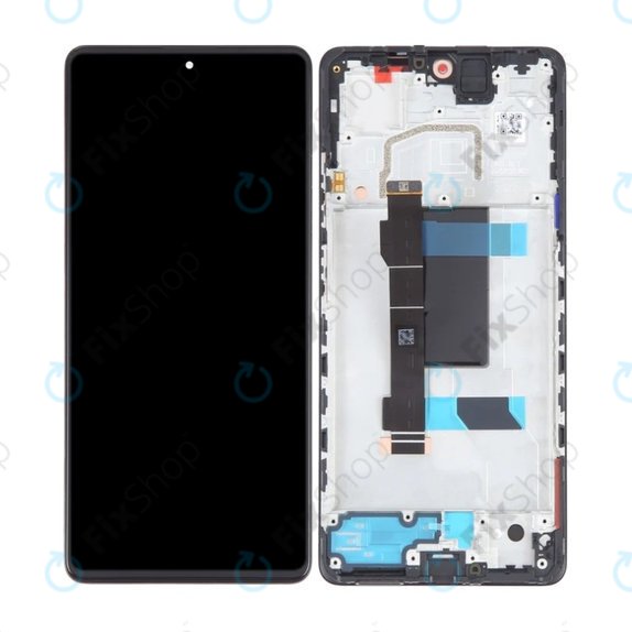 Schermo OLED per Xiaomi Poco X5 Pro 22101320G 22101320I, Astral Black, Vetro touch con cornice