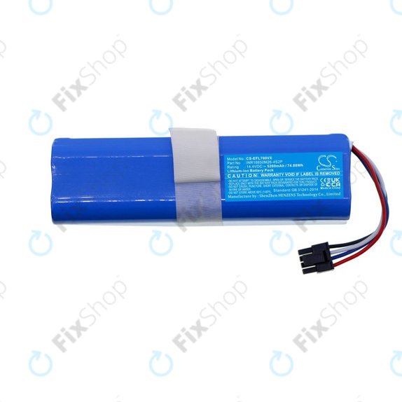 Batteria per Eufy Robovac L70 Hybrid, D080-4S2P, Li-Ion, 5200mAh, 14.4V, HQ