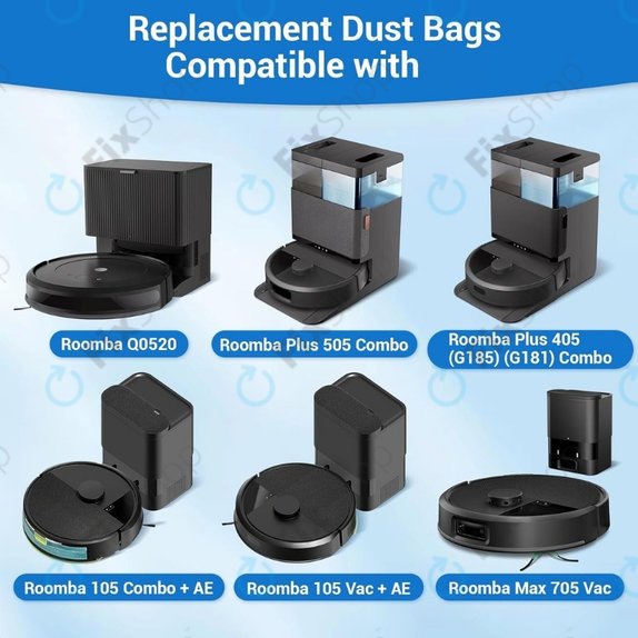 Sacchetto per aspirapolvere, 4 pz. per iRobot Roomba Max 705, Plus 504, 505
