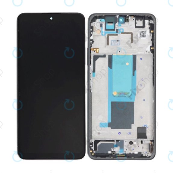 Schermo per Xiaomi Redmi Note 11 Pro+ 5G 21091116UG, Mysterious Black, Vetro touch con cornice