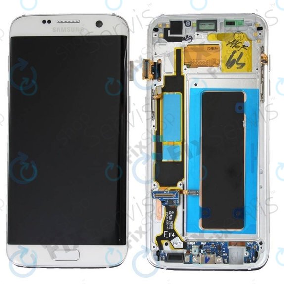 Schermo per Samsung S7 Edge G935F, Gold, Vetro touch con cornice, GH97-18533C, GH97-18594C, GH97-18767C, Genuine Service Pack