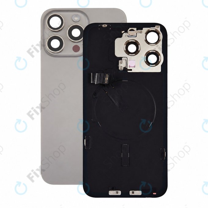 Vetro scocca posteriore per iPhone 15 Pro Max, Natural Titanium, Pulled A
