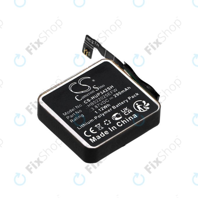 Batteria per Huawei Watch GT3 42mm, Watch GT3 Pro 42mm HB522025EFW, Li-Pol, 290mAh, 3.87V, HQ