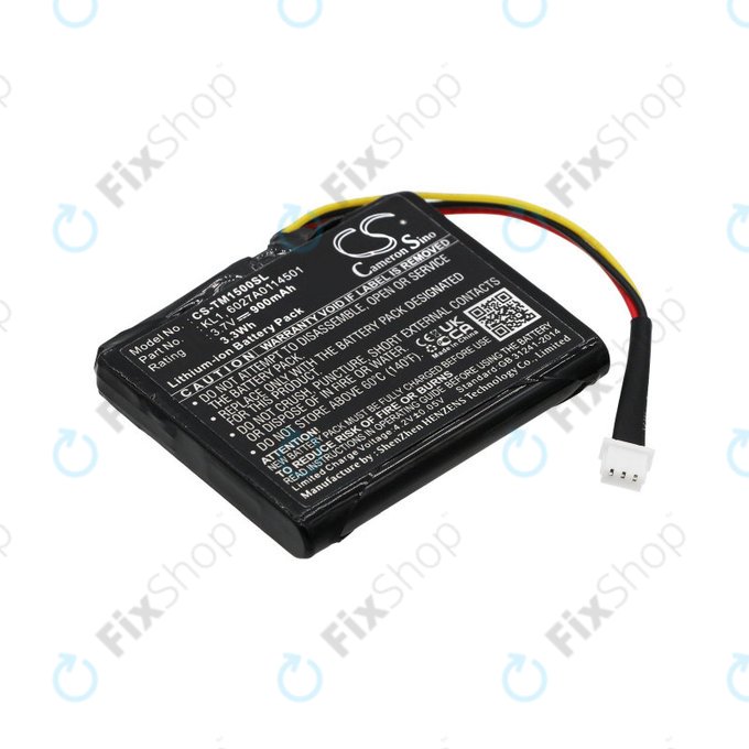 Batteria per TomTom Via 1405, 6027A0114501, Li-Ion, 900mAh, 3.7V, HQ