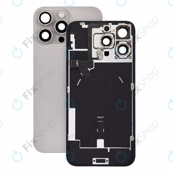 Vetro scocca posteriore per iPhone 16 Pro Max, Natural Titanium, Pulled A