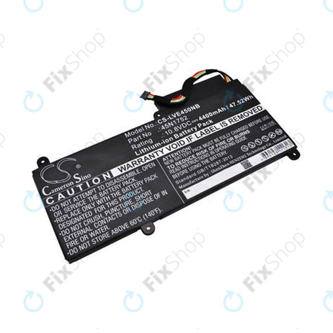 Batteria per Lenovo ThinkPad E450, E455, E460, E465, T470p, ThinkPad Edge E450 i7, 45N1752, Li-Ion, 4400mAh, 10.8V, HQ