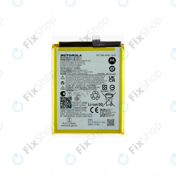Batteria per Motorola Moto G52 XT2221, G82 5G XT2225, NE50, SB18D38323, 5000mAh, Genuine Service Pack