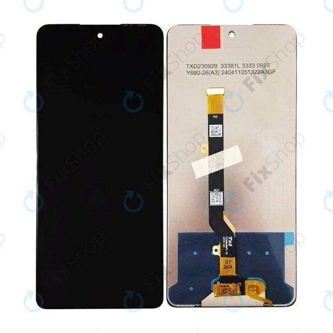 Schermo LCD per Tecno Spark 20 Pro, Vetro touch senza cornice