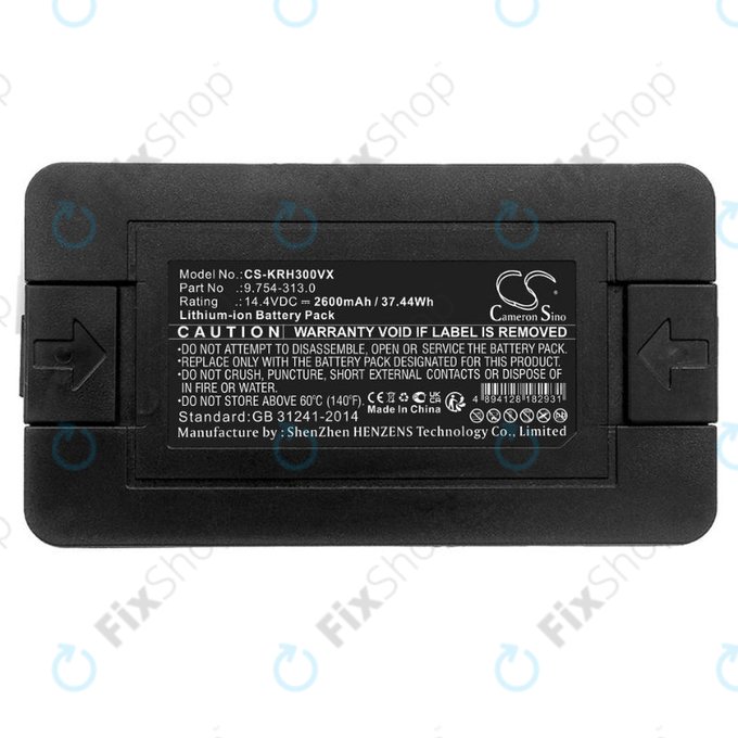 Batteria per Kärcher RC3, 9.754-313.0, Li-Ion, 2600mAh, 14.4V, HQ