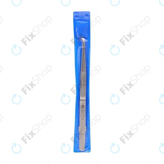 Pinzetta professionale in acciaio inox con punta curva 162 mm