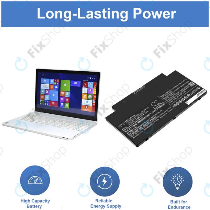 Batteria per Fujitsu Lifebook AH77, A556, A3510, U536, CP641484-01, Li-Pol, 4050mAh, 10.8V, HQ