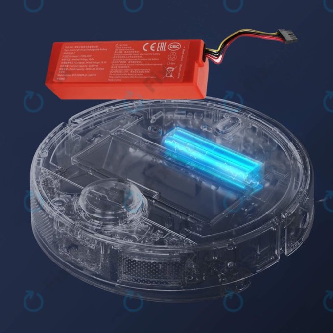 Batteria per Xiaomi Mi Robot Vacuum Mop 2 (Mijia 2C), 2 Pro, P1904-4S2P-MM, Li-Ion, 14.4V 6500mAh