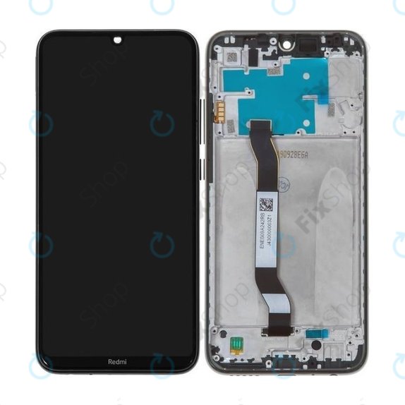 Schermo per Xiaomi Redmi Note 8, Space Black, Vetro touch con cornice, 5600050C3J00, Genuine Service Pack