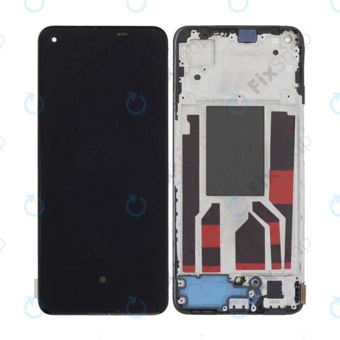 Schermo OLED per Oppo Reno 8 CPH2359, Shimmer Black, Vetro touch con cornice