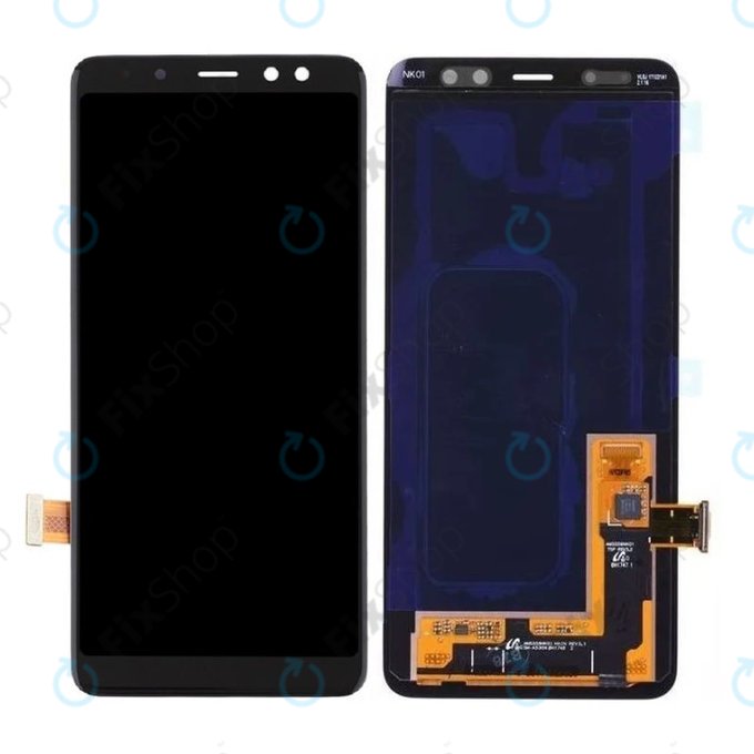 Schermo per Samsung A8 A530F (2018), Vetro touch senza cornice, GH97-21406A, GH97-21529A, Genuine Service Pack