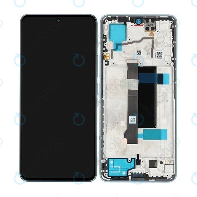 Schermo per Xiaomi Redmi Note 13 Pro 5G 2312DRA50C, Ocean Teal, Vetro touch con cornice, 5600010N1600, Genuine Service Pack