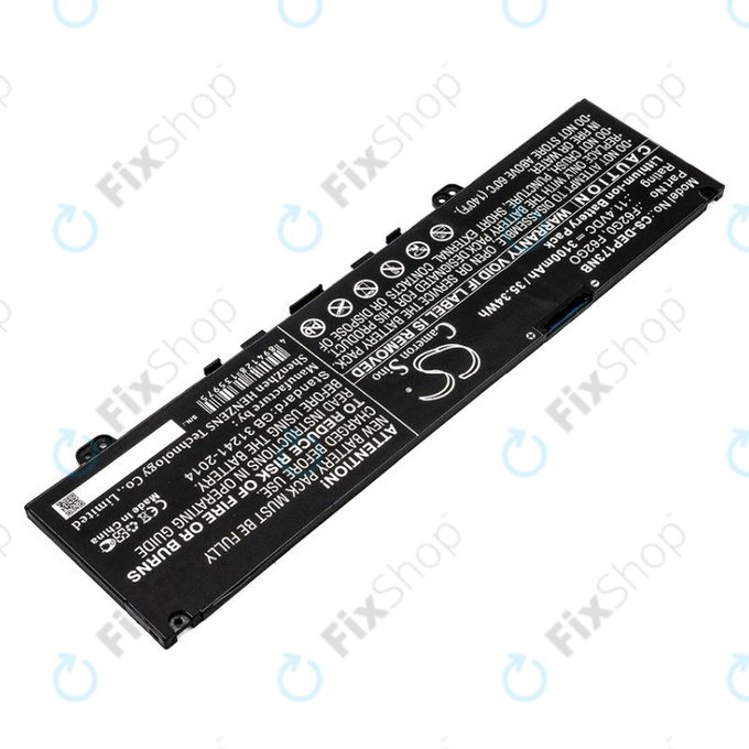 Batteria per Dell Inspiron 13, 7373, Vostro 13, F62G0, Li-Ion, 3100mAh, 11.4V, HQ