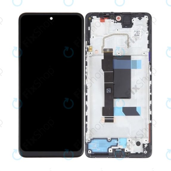 Schermo per Xiaomi Redmi Note 12 Pro 5G, Midnight Black, Vetro touch con cornice