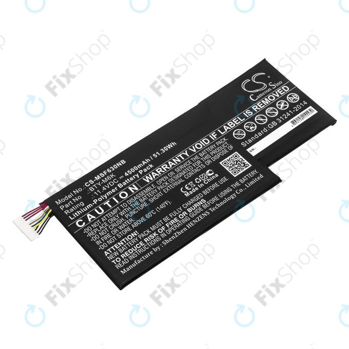 Batteria per MSI GF63, MSI GF75, MSI GS63, BTY-M6K, Li-Pol, 4500mAh, 11.4V, HQ