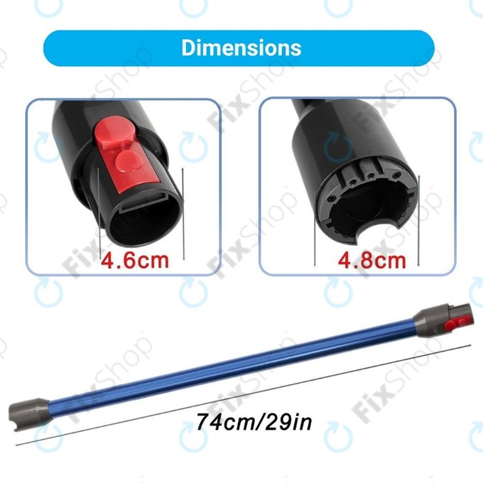 Tubo di aspirazione Blue per Dyson V12