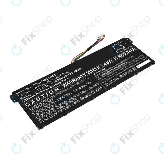 Batteria per Acer ConceptD 3, Spin 5, Swift 3, 5, X, Travelmate Spin P4, AP18C7M, Li-Pol, 3800mAh, 15.4V, HQ
