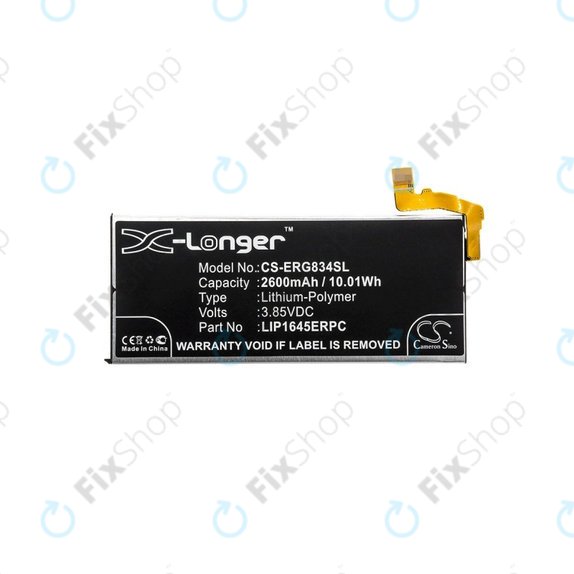 Batteria per Sony Xperia XZ1 G8341, 2600mAh, Li-Pol, 3.85 V, LIP1645ERPC, HQ