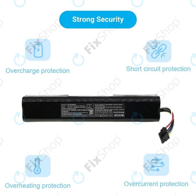 Batteria per Neato Botvac D3, D4, D5, D6, D7-seriess, 945-0225, 205-0011, 205-0013, Li-Ion, 4200mAh, 14.4V, HQ