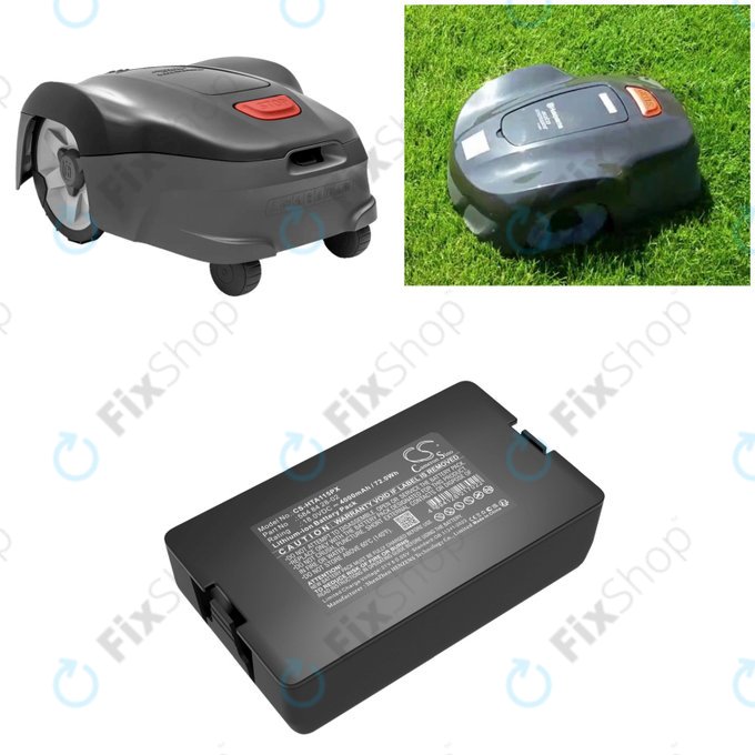 Batteria per Flymo Easilife 200, Gardena Automower 310, Husqvarna Automower 315X, Li-Ion, 18.0V, 584 84 28-02, 4000mAh, HQ