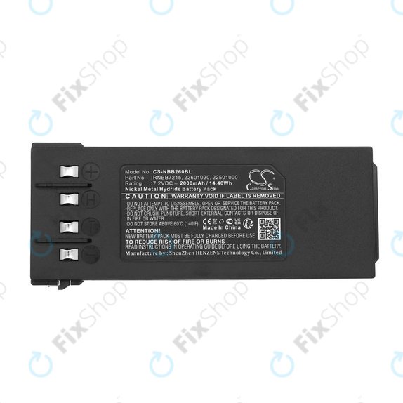 Batteria per Hiab 077 Hiduo, 088CL, 095, RNBB7215, 2.250.1000, Ni-MH, 2000mAh, 7.2V, HQ
