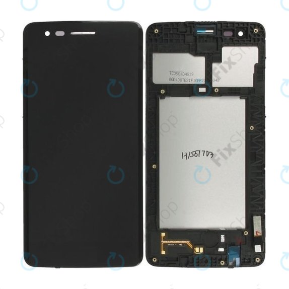 Schermo per LG K8 M200N (2017), Black, Vetro touch con cornice
