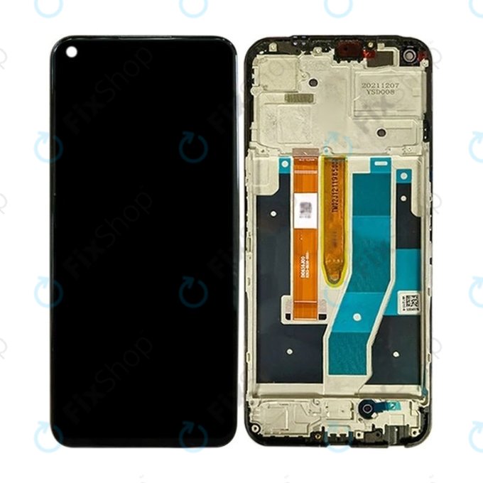 Schermo per OnePlus Nord CE 2 Lite 5G CPH2381, Black Dusk, Vetro touch con cornice