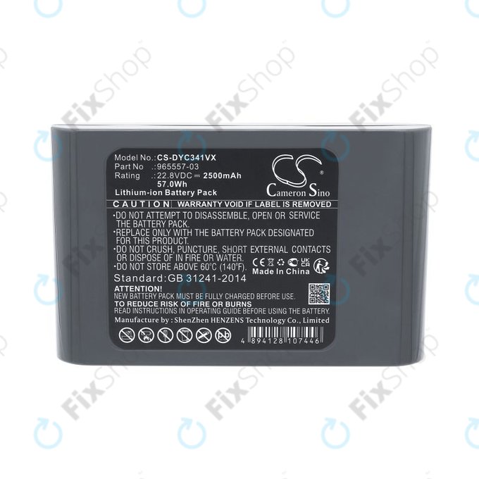 Batteria per Dyson DC31, DC34 DC35 DC44 DC56 965557-03, Li-Ion, 2500mAh, 22.8V, HQ