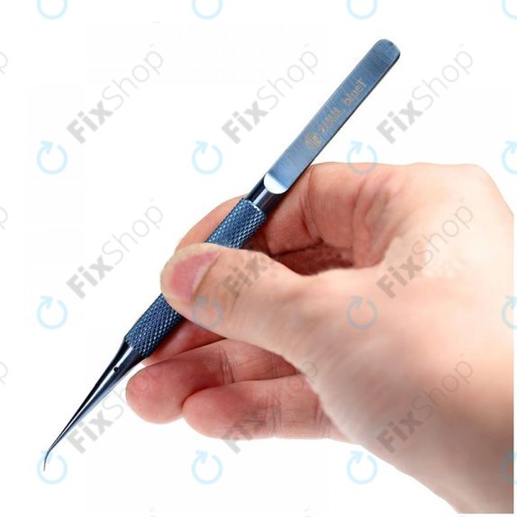Pinzetta in lega di titanio con testa curva 0,1 mm per ponticelli di precisione, 2UUL BlueT
