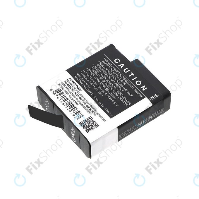 Batteria per Gopro Hero 8, Hero 6, AHDBT-501, Li-Ion, 1250mAh, 3.85V, HQ