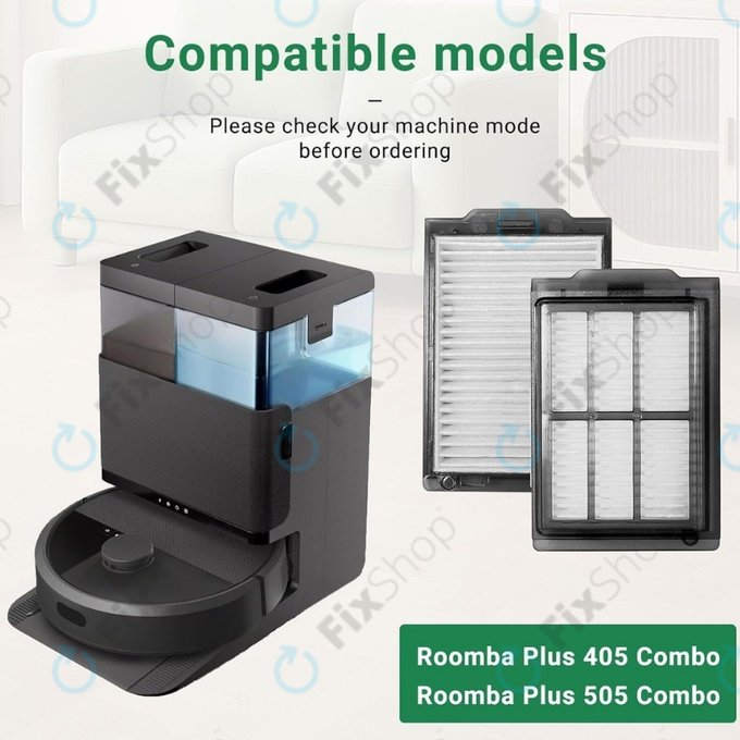 Filtro HEPA, 2 pz. per iRobot Roomba Plus 505, 507, 405, 4020