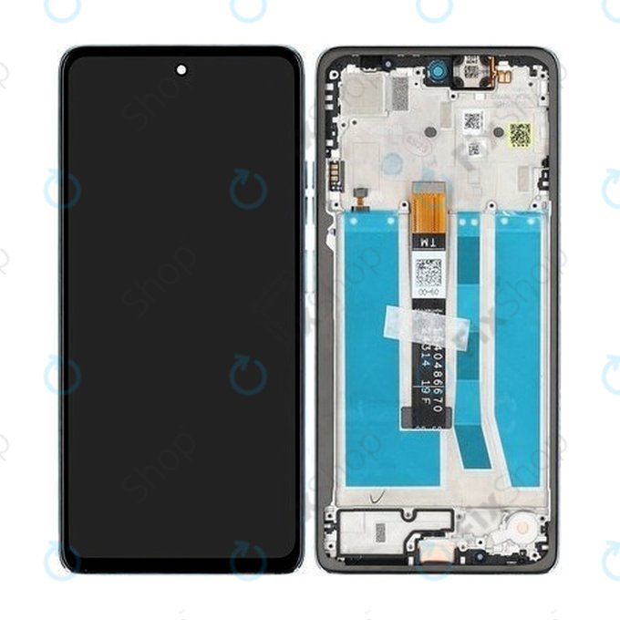 Schermo per Motorola Moto G75 5G, Succulent Green, Vetro touch con cornice, 5D68C29068, Genuine Service Pack