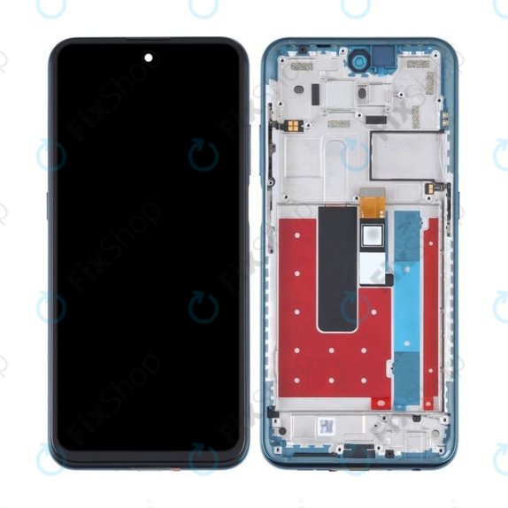 Schermo per Nokia X20 TA-1341 TA-1344, Nordic Blue, Vetro touch con cornice