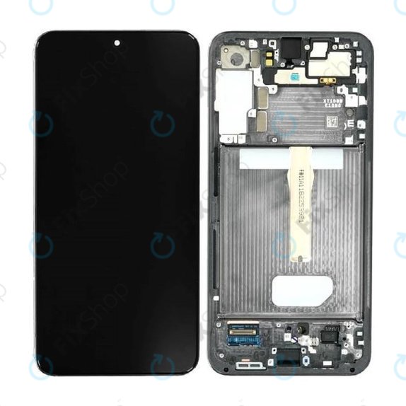 Schermo OLED per Samsung S22 Plus S906B, Phantom Black, Vetro touch con cornice