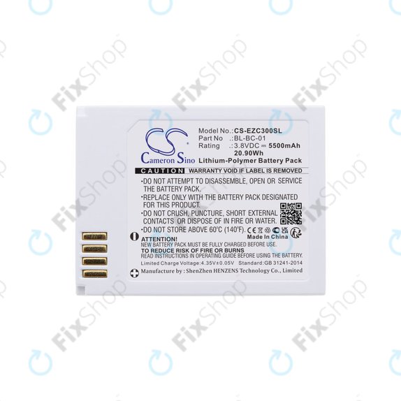 Batteria per Ezviz C3a, BL-BC-01, Li-Pol, 5500mAh, 3.8V, HQ