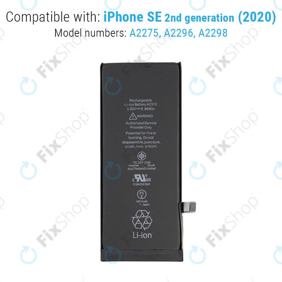 Batteria per iPhone SE (2nd Gen 2020), 1821mAh
